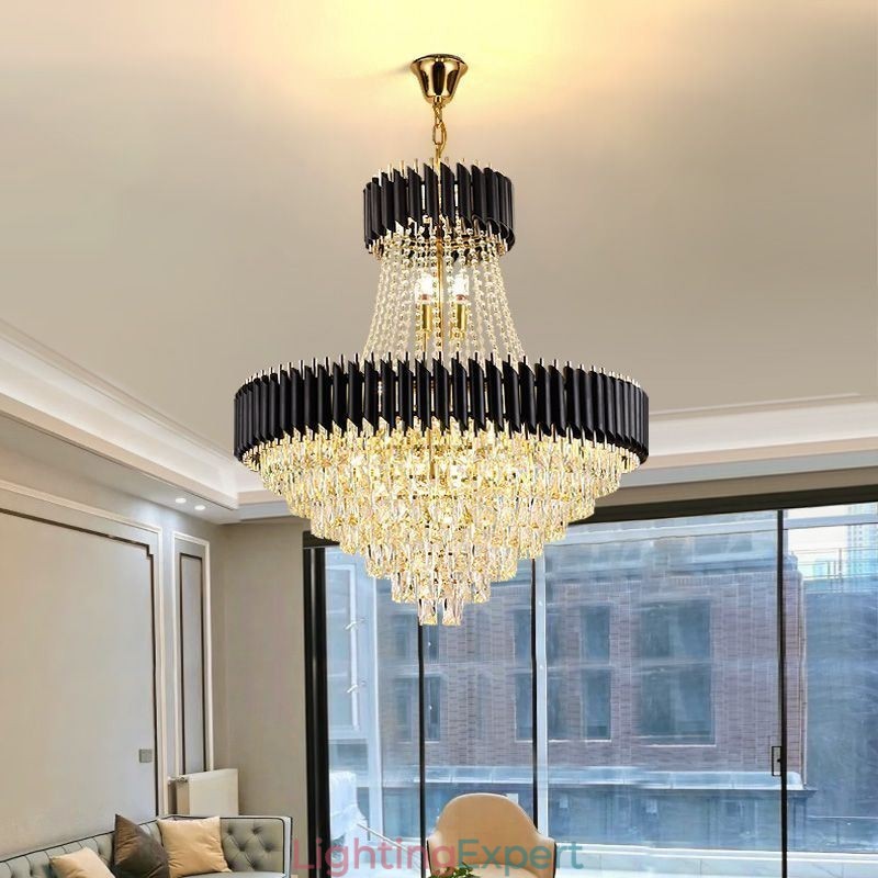Modern Crystal Pendant Lighting Round Ceiling Lamp Hanging Lights