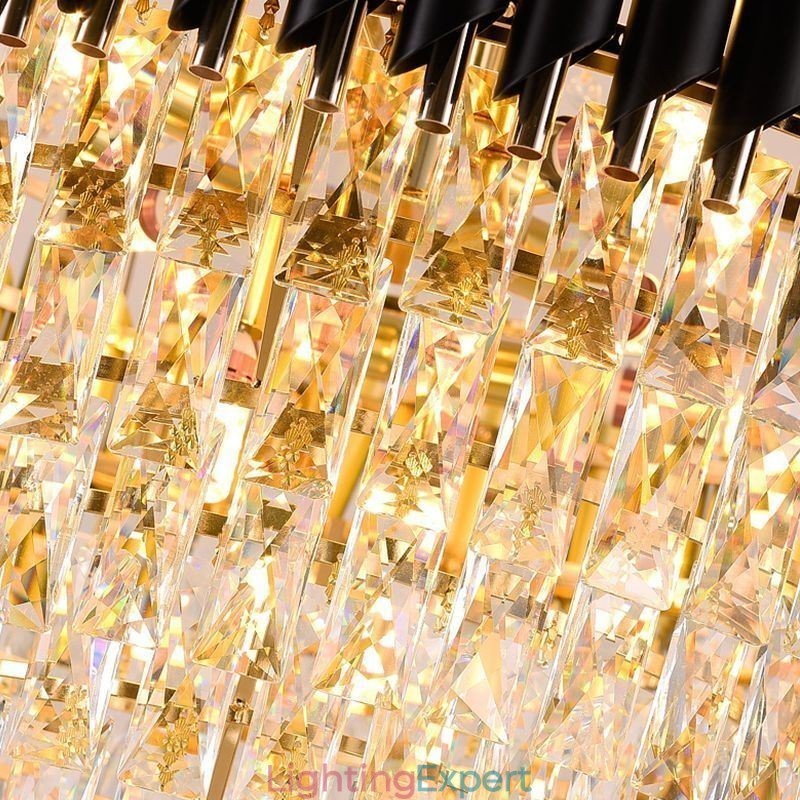 Modern Crystal Pendant Lighting Round Ceiling Lamp Hanging Lights
