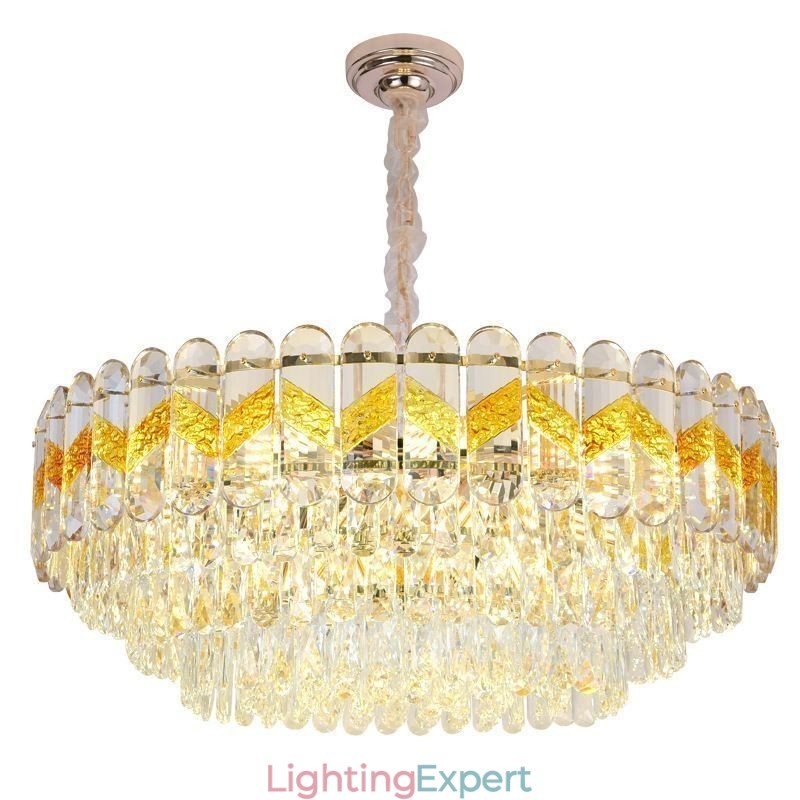 Luxury Pendant Light Crystal Ceiling Lighting Fixture 9 12 16 Lights