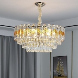 Luxury Pendant Light Crystal Ceiling Lighting Fixture 9 12 16 Lights