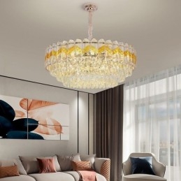 Luxury Pendant Light Crystal Ceiling Lighting Fixture 9 12 16 Lights