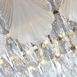 Crystal Pendant Light Lacy Round Ceiling Lighting Fixture