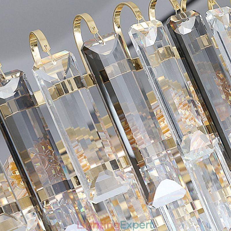 Rectangle Pendant light Crystal Ceiling Light Fixture