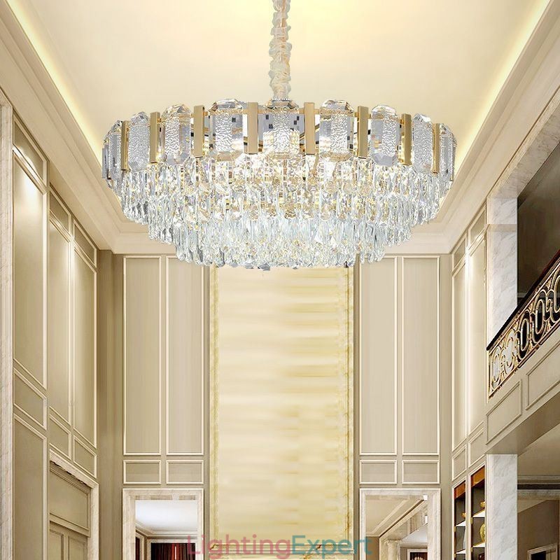 Crystal Pendant Light Round Ceiling Light Fixture