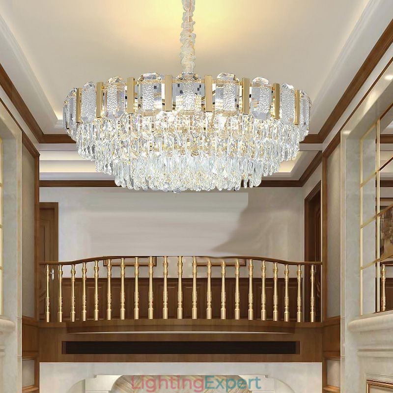 Crystal Pendant Light Round Ceiling Light Fixture