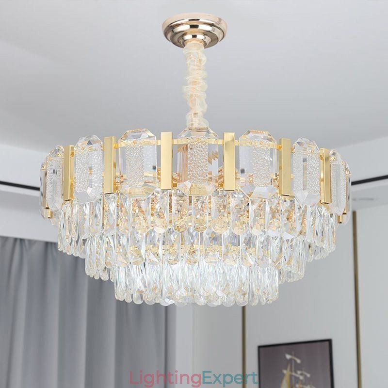 Crystal Pendant Light Round Ceiling Light Fixture