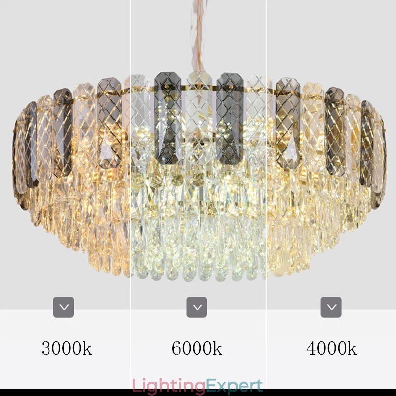 European Pendant Light Crystal Round Ceiling Light