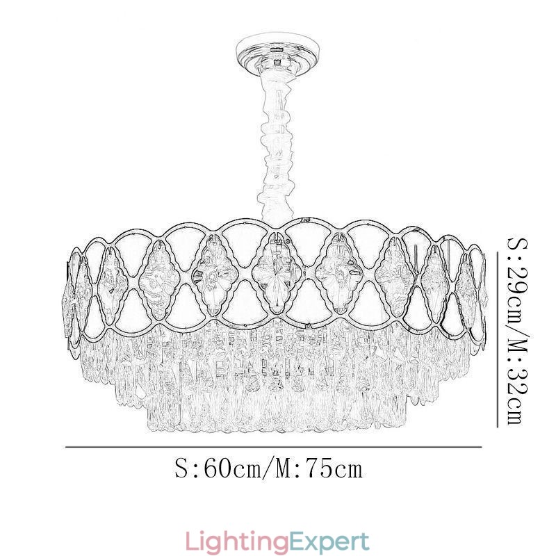 Crystal Pendant Light Modern Lacy Ceiling Light Fixtures
