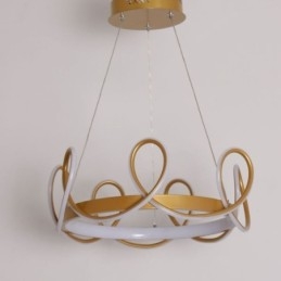 Modern Hanging Light Crown Pendant Light Aluminum 1 Light