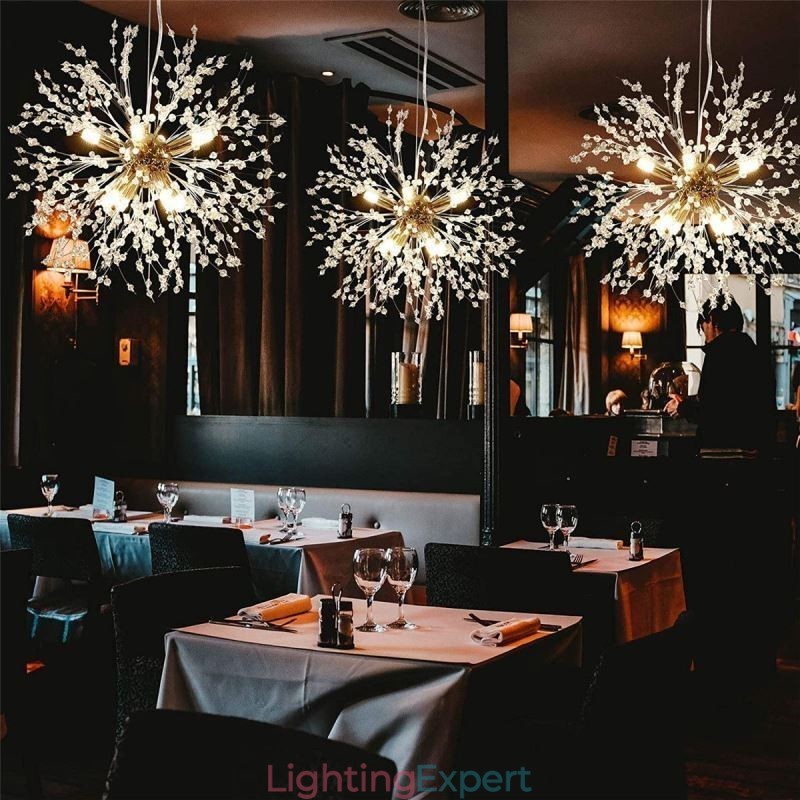 Firework Chandelier 8 Lights Dandelion Pendant Light