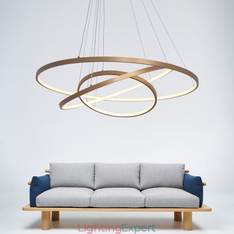 Pendant Light Modern Chandelier Lighting 3 Rings Ceiling Light