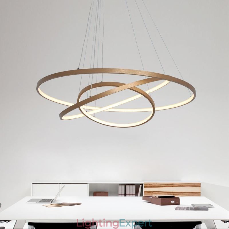 Pendant Light Modern Chandelier Lighting 3 Rings Ceiling Light