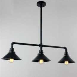 3 Light Retro Industrial Vintage Water Pipe Pendant Light Chandelier Country Rustic Style