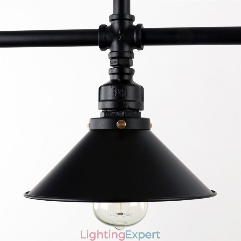 3 Light Retro Industrial Vintage Water Pipe Pendant Light Chandelier Country Rustic Style