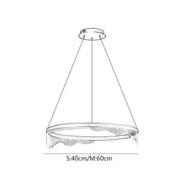 Nordic Aluminum Pendant Light Golden Wave Ripple Hanging Light