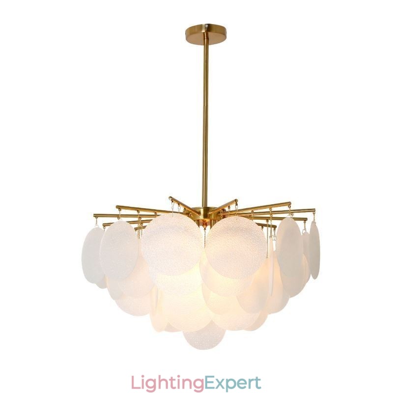 Modern 6 Light Hanging Light Pendant Light With Glass Shape