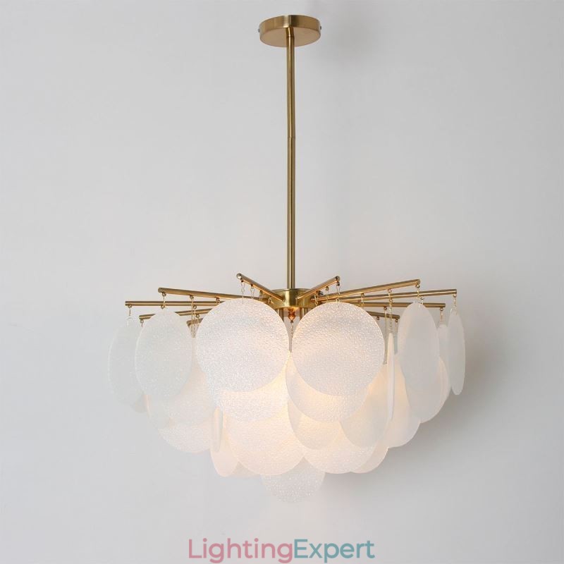 Modern 6 Light Hanging Light Pendant Light With Glass Shape