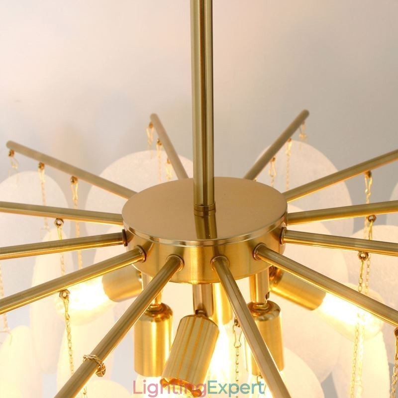Modern 6 Light Hanging Light Pendant Light With Glass Shape