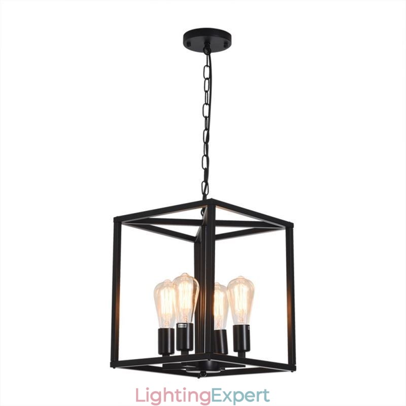 Modern Simple Pendant Light Iron Cage Hanging Lamp