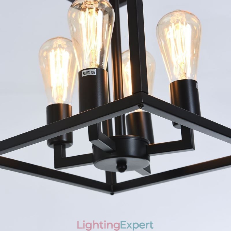 Modern Simple Pendant Light Iron Cage Hanging Lamp
