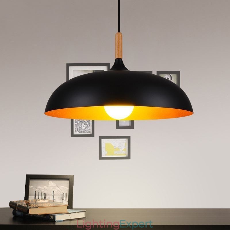 Modern Pendant Light Minimalist Decorative Light Fixture Black White