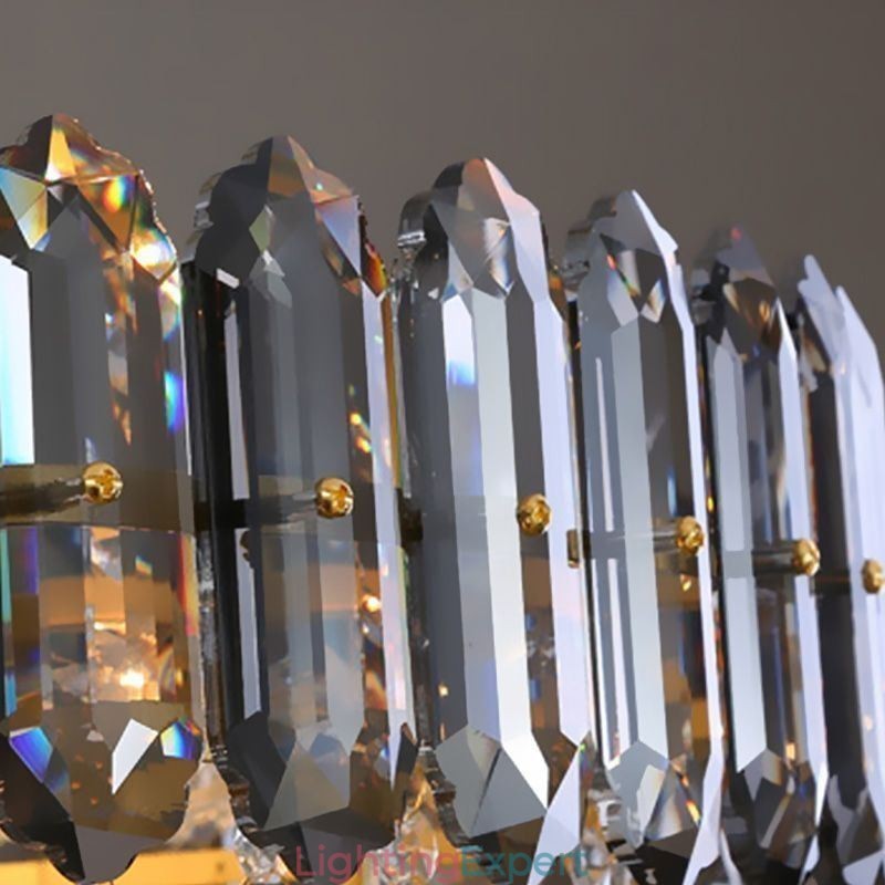 Crystal Pendant Light Conical Hanging Lighting Fixture Light