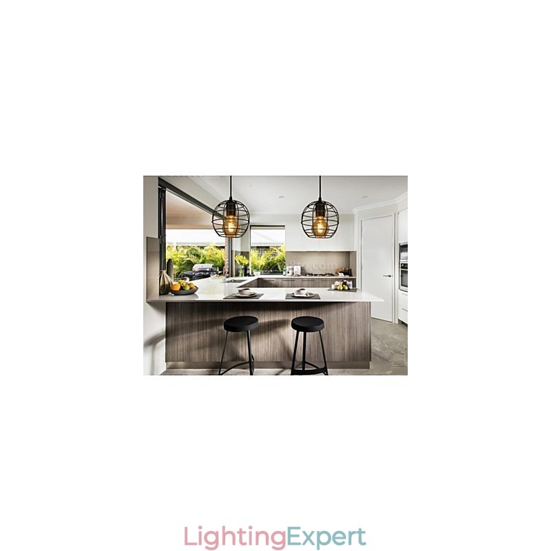 Globe Shape Europe Style Vintage Chandelier for Black Pendant Light