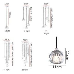 Mordern Crystal Soccer Ball Shape Ceiling Light Hanging Lights