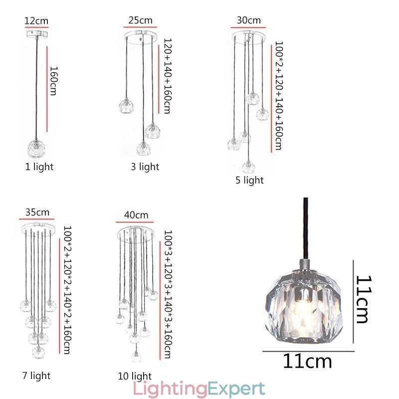 Mordern Crystal Soccer Ball Shape Ceiling Light Hanging Lights