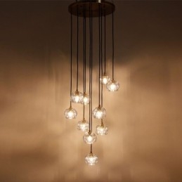 Mordern Crystal Soccer Ball Shape Ceiling Light Hanging Lights