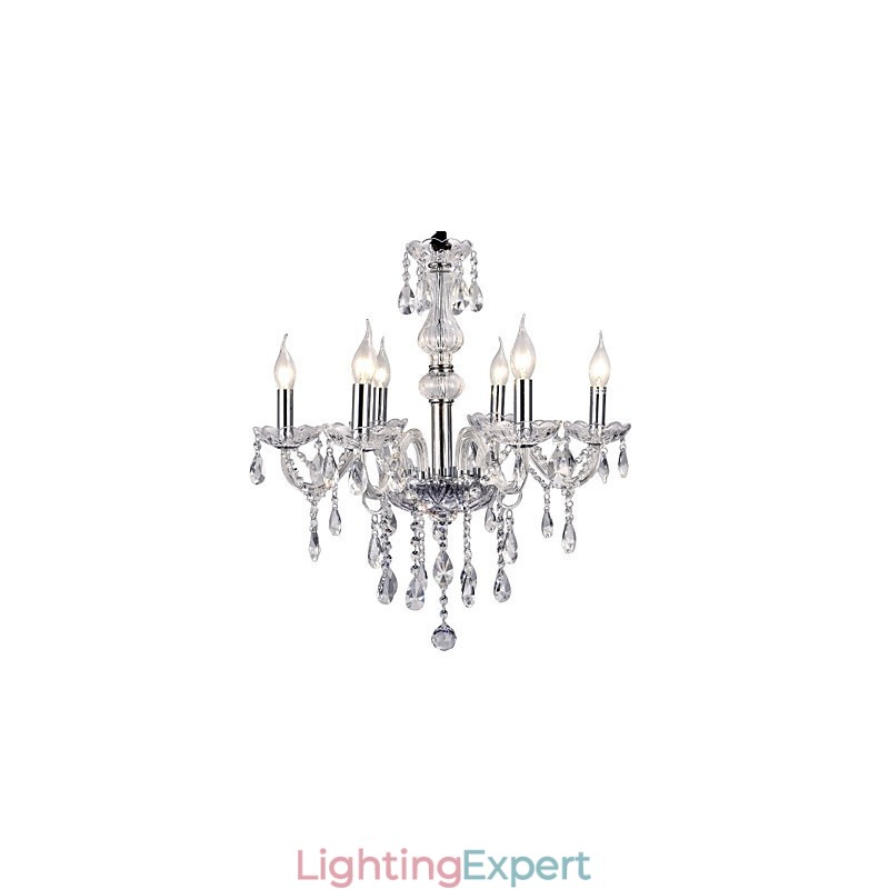 Modern Contemporary Electroplated Metal Chandelier