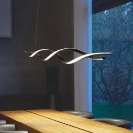 Modern Pendant Lighting Black Wave Shape Hanging Lights