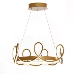 Modern Hanging Light Crown Pendant Light Aluminum 1 Light