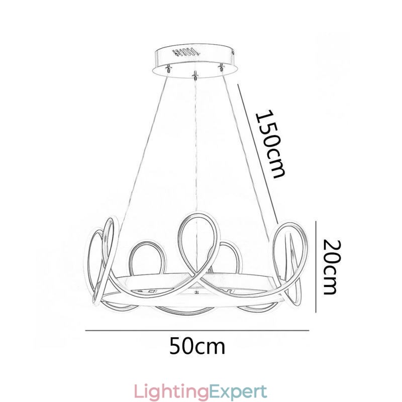 Modern Hanging Light Crown Pendant Light Aluminum 1 Light