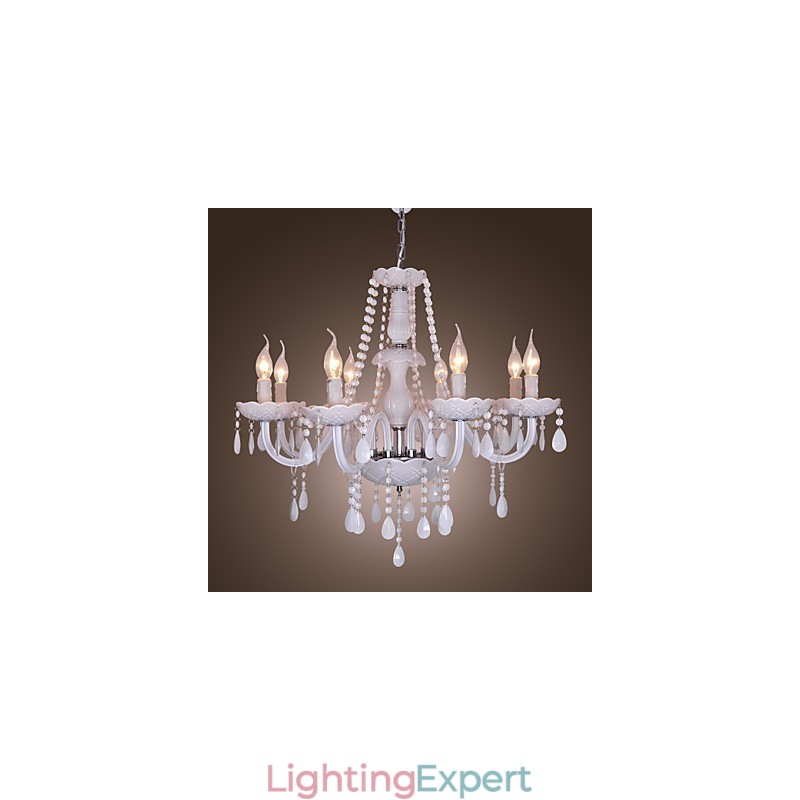 Rustic Lodge Crystal Electroplated Crystal Chandelier