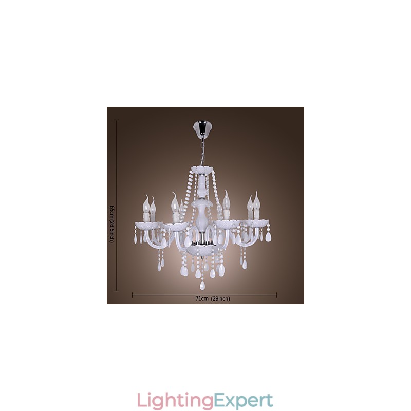 Rustic Lodge Crystal Electroplated Crystal Chandelier