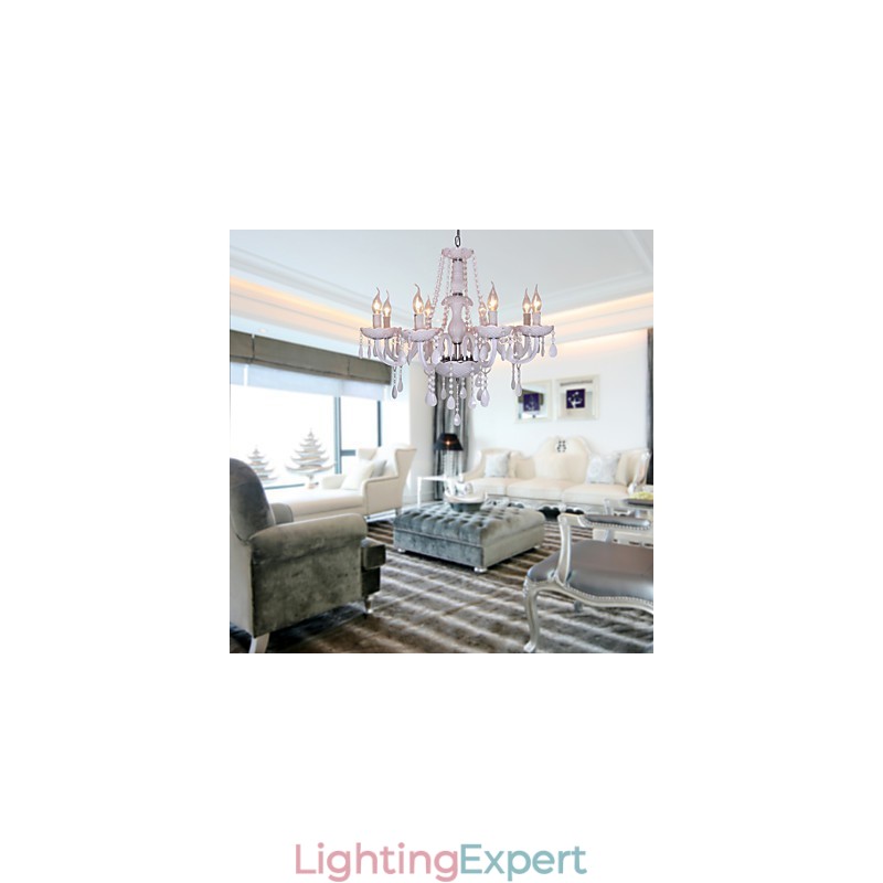 Rustic Lodge Crystal Electroplated Crystal Chandelier