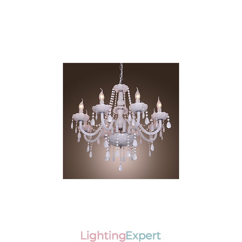 Rustic Lodge Crystal Electroplated Crystal Chandelier