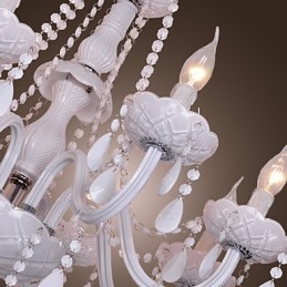 Rustic Lodge Crystal Electroplated Crystal Chandelier