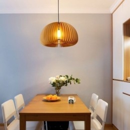 Retro Style Pendant Light Basswood Pumpkin Pendant Lamp