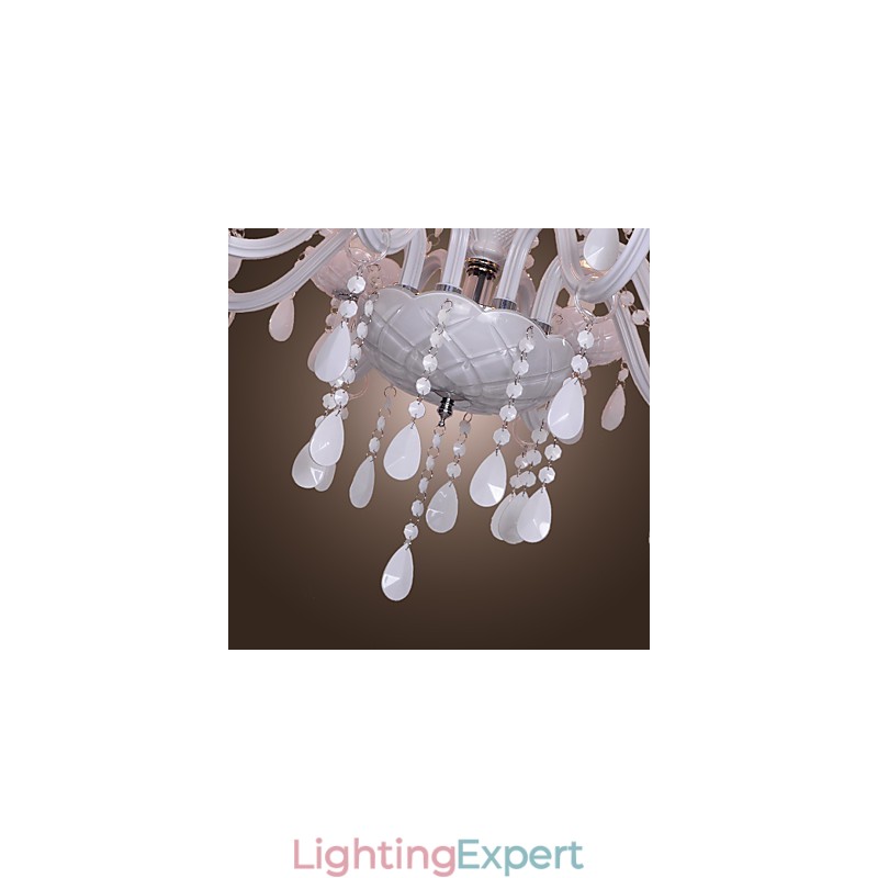 Rustic Lodge Crystal Electroplated Crystal Chandelier