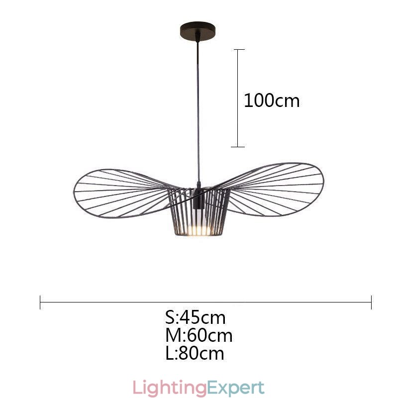 Iron Pendant Light Straw Hat Lamp 1 Light
