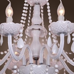 Rustic Lodge Crystal Electroplated Crystal Chandelier