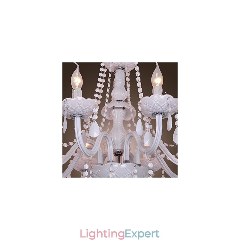 Rustic Lodge Crystal Electroplated Crystal Chandelier
