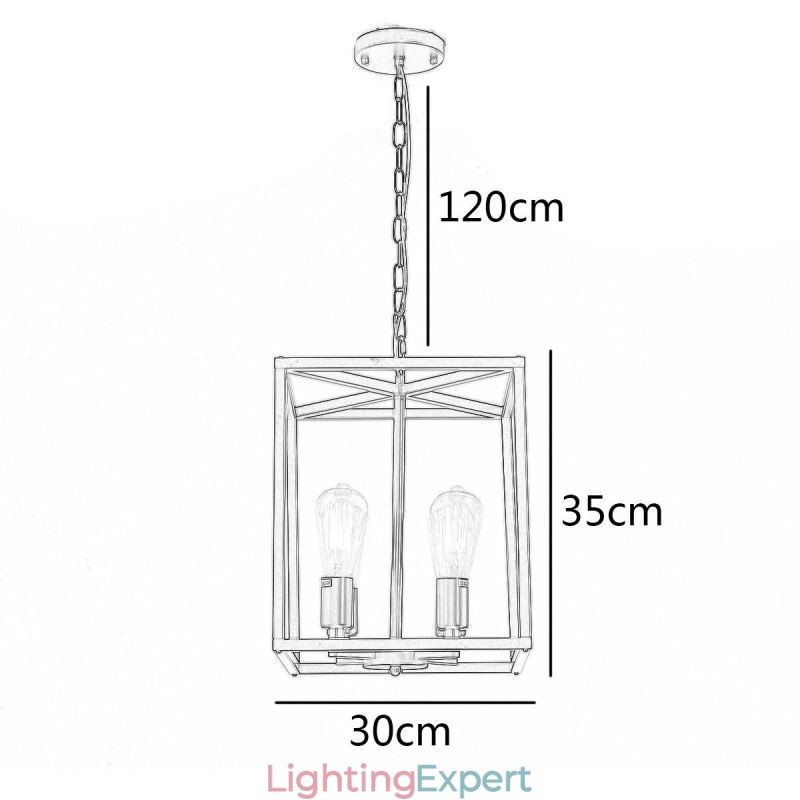 Modern Simple Pendant Light Iron Cage Hanging Lamp