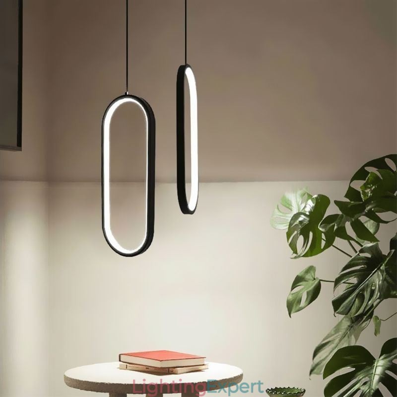 Oval Pendant Light Acrylic Decorative Light Fixture