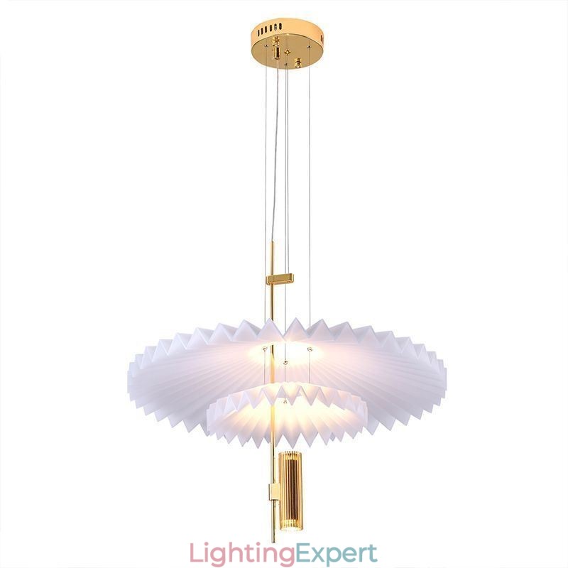 Modern Pleated Pendant Light Acrylic Decorative Lighting