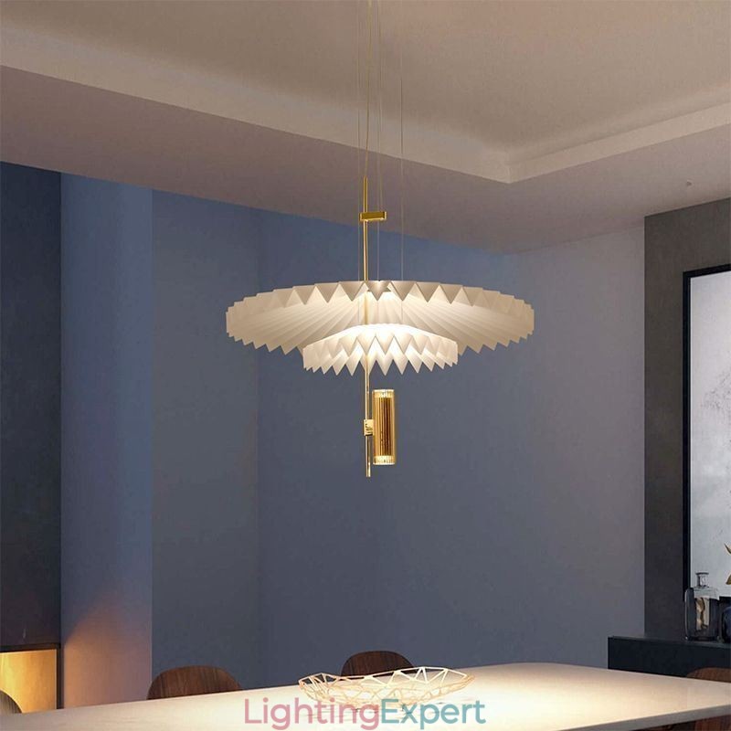Modern Pleated Pendant Light Acrylic Decorative Lighting