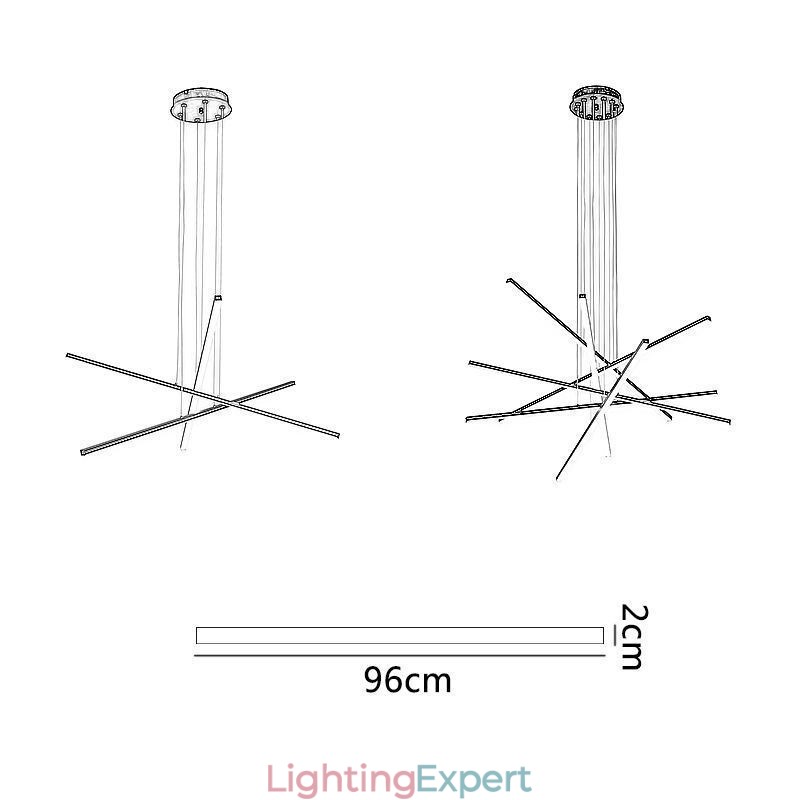 Linear Suspension Pendant Light Decorative Light Fixture