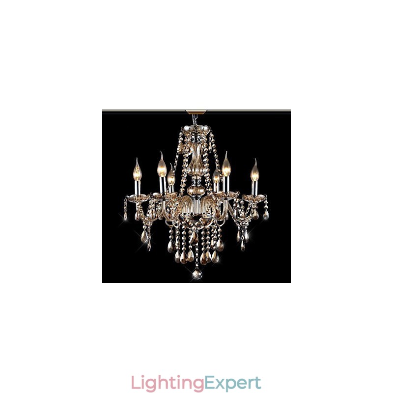 Modern Contemporary Traditional Classic Vintage Crystal Electroplated Glass Chandelier